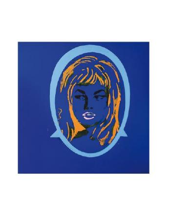 Sans titre (femme blonde sur fond bleu foncé) by 
																	Dominique Fury