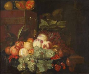 Früchtestillleben mit einem Deckelglas by 
																	Johannes Hannot