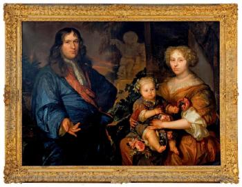Portrait de famille dans un paysage by 
																	Abraham van den Tempel