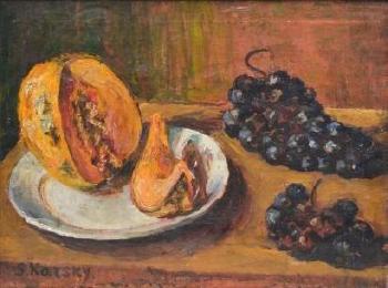 Melon et raisins by 
																	Serguei Ossipovitch Karski