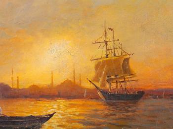 Sunset At Bosphorus by 
																			Diyarbakirli Tahsin