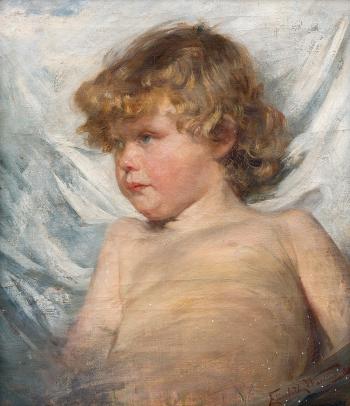 Portrait of a child by 
																	Elisabeth Warling
