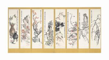 Flowers of the four seasons by 
																	Kim Yongjin