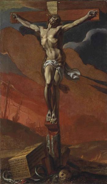 Christ en croix by 
																	Adrien Sacquespee