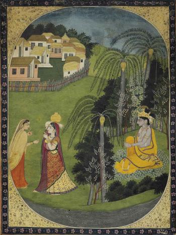 Krishna Awaits Radha by 
																	 Sajnu of Mandi