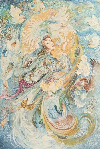A Lady and the Simurgh by 
																	Ghulam Reza Isma'Ilzadeh