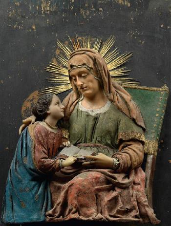 St. Anne with the Virgin, half-length figure by 
																			Johann Meinrad Guggenbichler