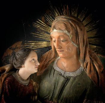 St. Anne with the Virgin, half-length figure by 
																			Johann Meinrad Guggenbichler
