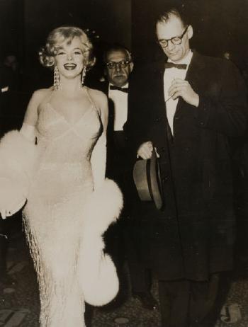 Marilyn Monroe and Arthur Miller by 
																			Charles Dalmas
