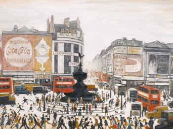 Piccadilly Circus, London by 
																	Laurence Stephen Lowry