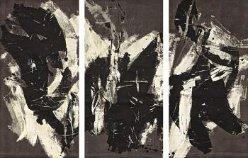 Abstract (Triptych) by 
																	 Wang Luyan