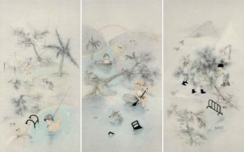 After Typhoon (Triptych) by 
																	 Zeng Jianyong