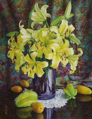 Yellow Lilies by 
																	 Zhang Meili