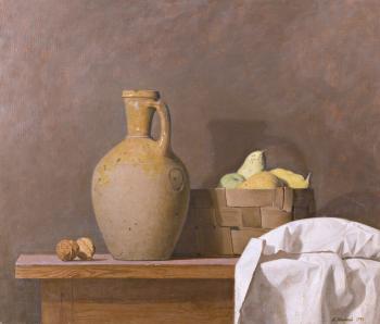 Still Life with Pitcher and Fruit by 
																	Alexei Zhabski