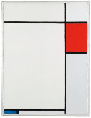 Composition With Red, Blue And Grey by 
																	Piet Mondrian