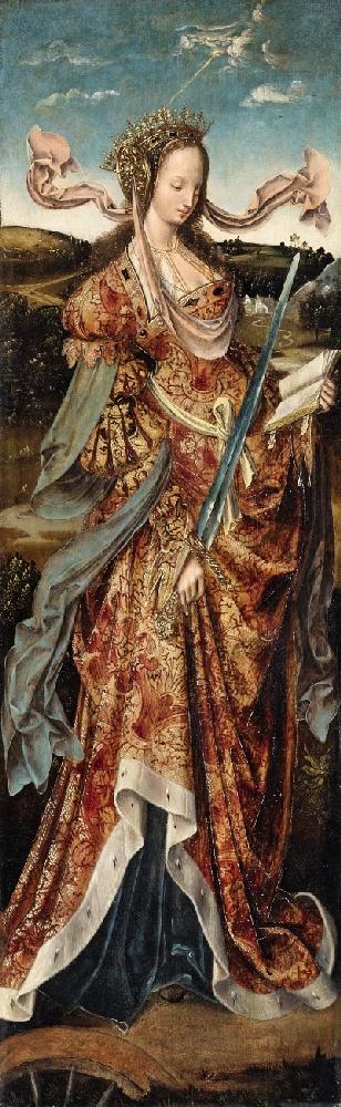 Heilige Barbara und Heilige Katharina by 
																	Cornelisz Engelbrechtsz
