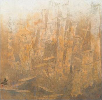 Bambus, Lotos und Calla by 
																			 Yao Shunxi