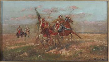 Horse riders by 
																	Adolf Rylski