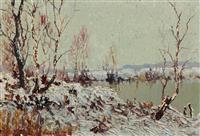 Winter Landscape by 
																	Charles Baillon-Vincennes