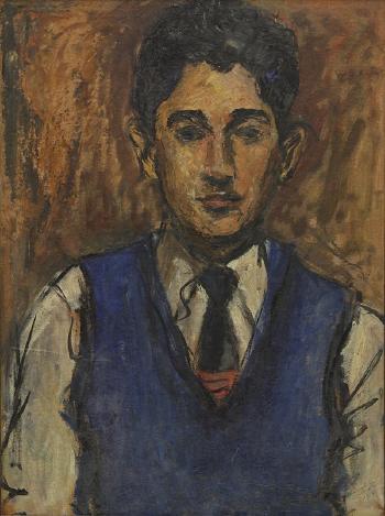 Portrait of a young man by 
																			Edvard Wallenqvist