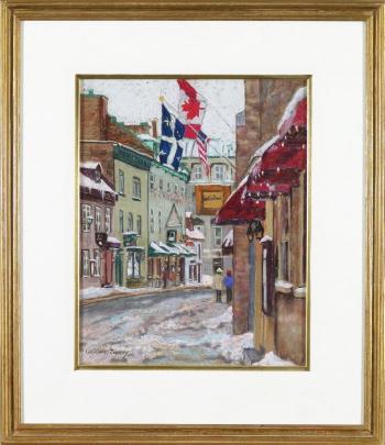 Morning stroll, rue St Louis, Quebec by 
																			Lucienne Zegray