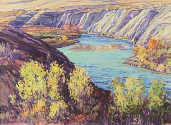 Bend in the Crowsnest River by 
																			William Duma