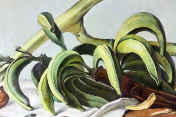 Still Life with Bananas by 
																			Francisco Oller
