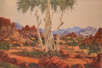 Central Australia Landscape by 
																			Benjamin Landara