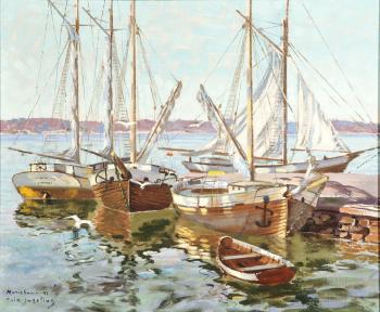 Boats in Mariehamn by 
																			Erik Juselius