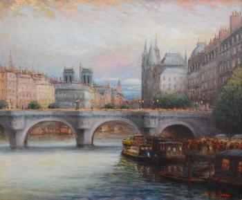 Paris with view from the Seine by 
																			Luciano Rampaso