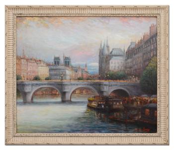 Paris with view from the Seine by 
																			Luciano Rampaso