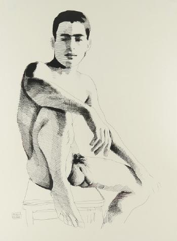 Young male nude by 
																			Michael Vollbracht