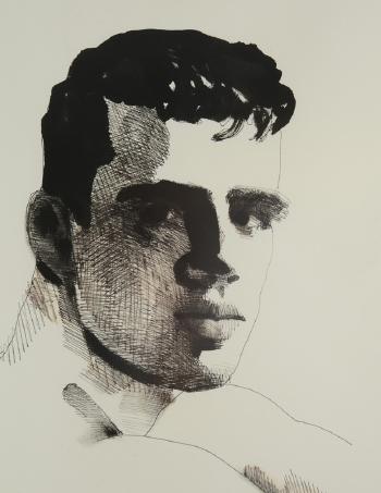 Side profile of a young man by 
																			Michael Vollbracht