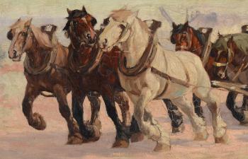 Work Horses by 
																			Constant de Busschere