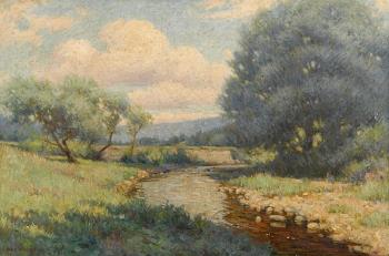 River through the glen by 
																	John Willard Raught