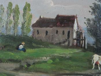 Paysage au moulin by 
																			Madeleine Vaury
