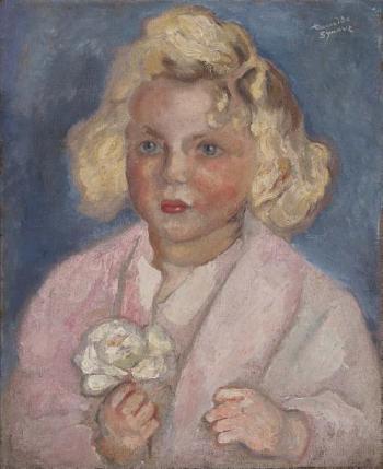 Portrait d'enfant à la fleur blanche by 
																	Tancrede Synave
