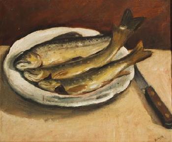 Still Life with Trout by 
																	Rudolf Vejrych