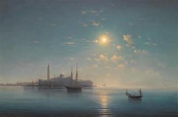 Venetian Scene in the Moonlight by 
																	Vachakan Ispiryan
