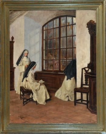 Betende Dominikanerinnen im Nonnenchor by 
																	Eugenio Renazzi