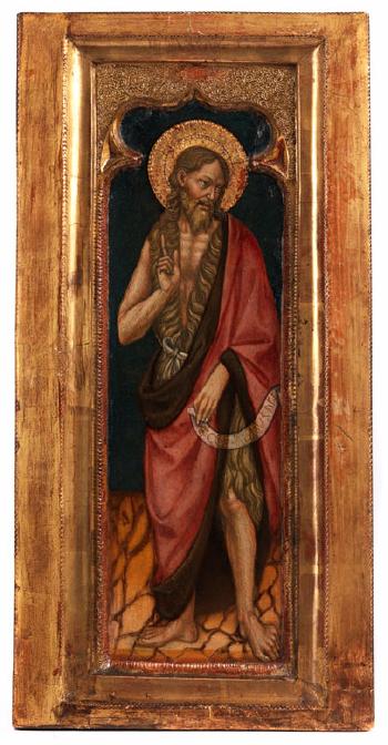 Heiliger Antonius (1); Heiliger Johannes Bapist (2) by 
																			Luca di Paolo di Niccolo da Matelica