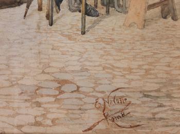 Römische Bäuerin am Pult eines Stadtschreibers by 
																			Edoardo Navone