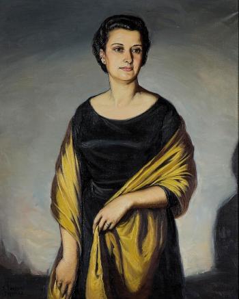 Retrato de dama by 
																	Sebastian Pascual Tejerina