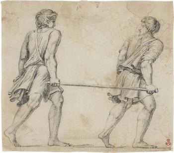 Due figure dall'antico by 
																	Pelagio Palagi