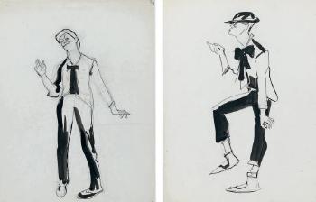 Maurice chevalier en mime by 
																	James Rassiat