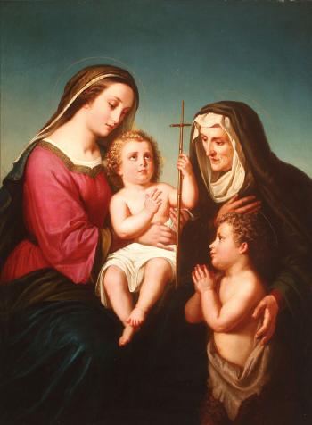The Virgin and Child with St Elizabeth and the infant John the Baptist by 
																			Albert Friedrich Rudolf Kornek