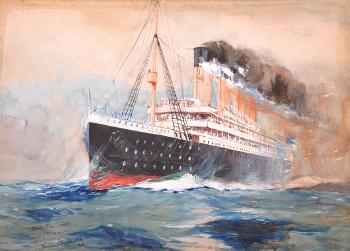 White Star Liner, Titanic by 
																	Bernard Lachevre