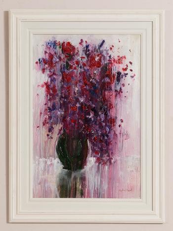 Still life, vase of flowers by 
																			Angelina Raspel