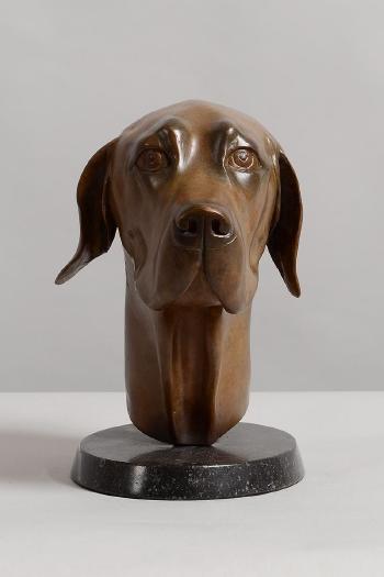 Head of a hound by 
																			Elizabeth O'Kane