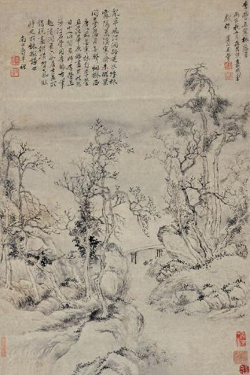Moonlight in the winter forrest after the Li Yingqiu-style by 
																	 Wang Hui